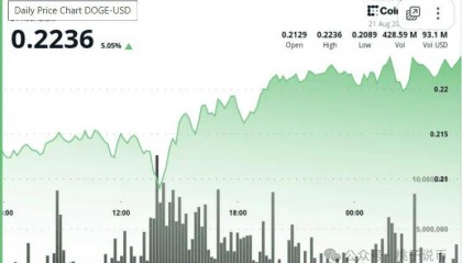 鲸鱼豪掷6.8亿DOGE!狗狗币0.21美元低点V型反弹能否持续?