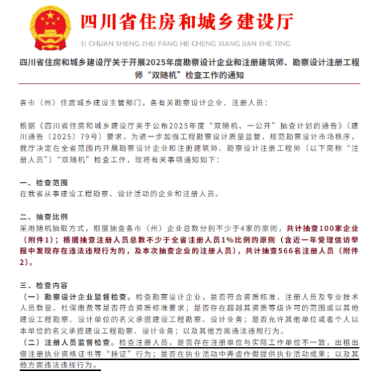四川开展 “双随机” 检查,卓猎网助力建企发展
